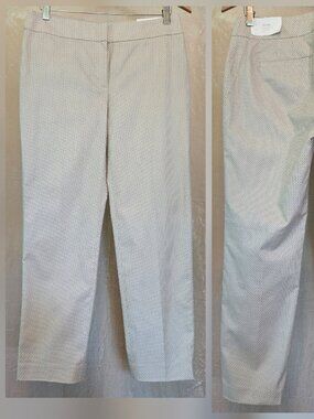 LOFT Julie Ankle Pants – Size 6 – Polka Dot Stretch Cotton – Curvy Fit